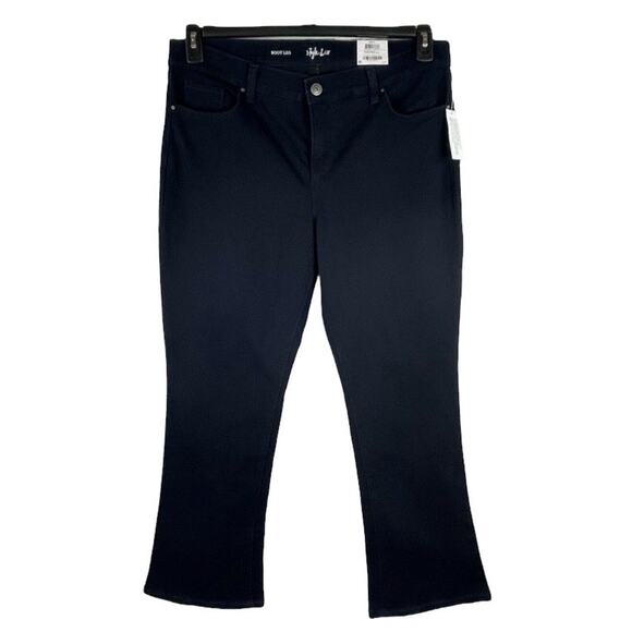 Style & Co SZ 16S SHORT Boot Bootcut Jeans Mid-Rise Dark Wash Stretch Pockets - Picture 1 of 7